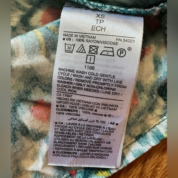 Old Navy Blue & Orange Geometric Print Criss Cross Spaghetti Strap Maxi Dress XS - Picture 7 of 7